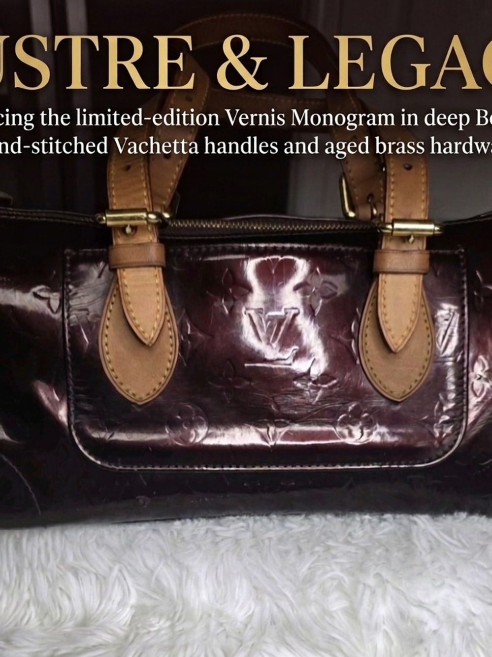 Louis Vuitton- Rosewood Collection Vernis Monogram Amarante Handbag